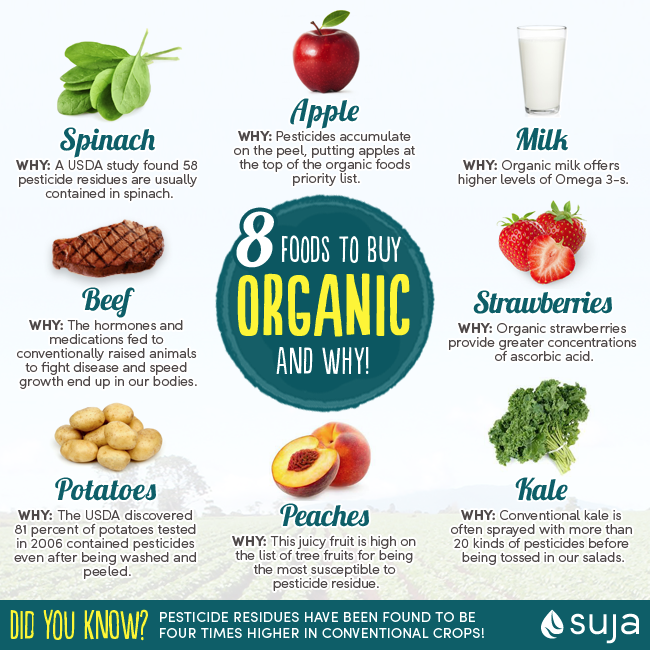 eight best organic food to buy and the reasons behind the food