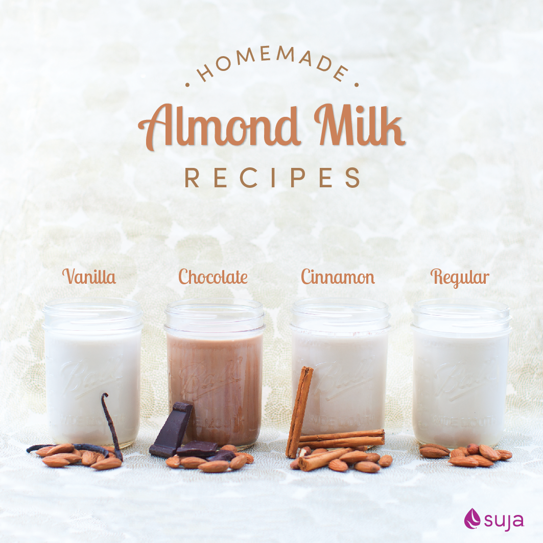 four suja juice almond milk recipes