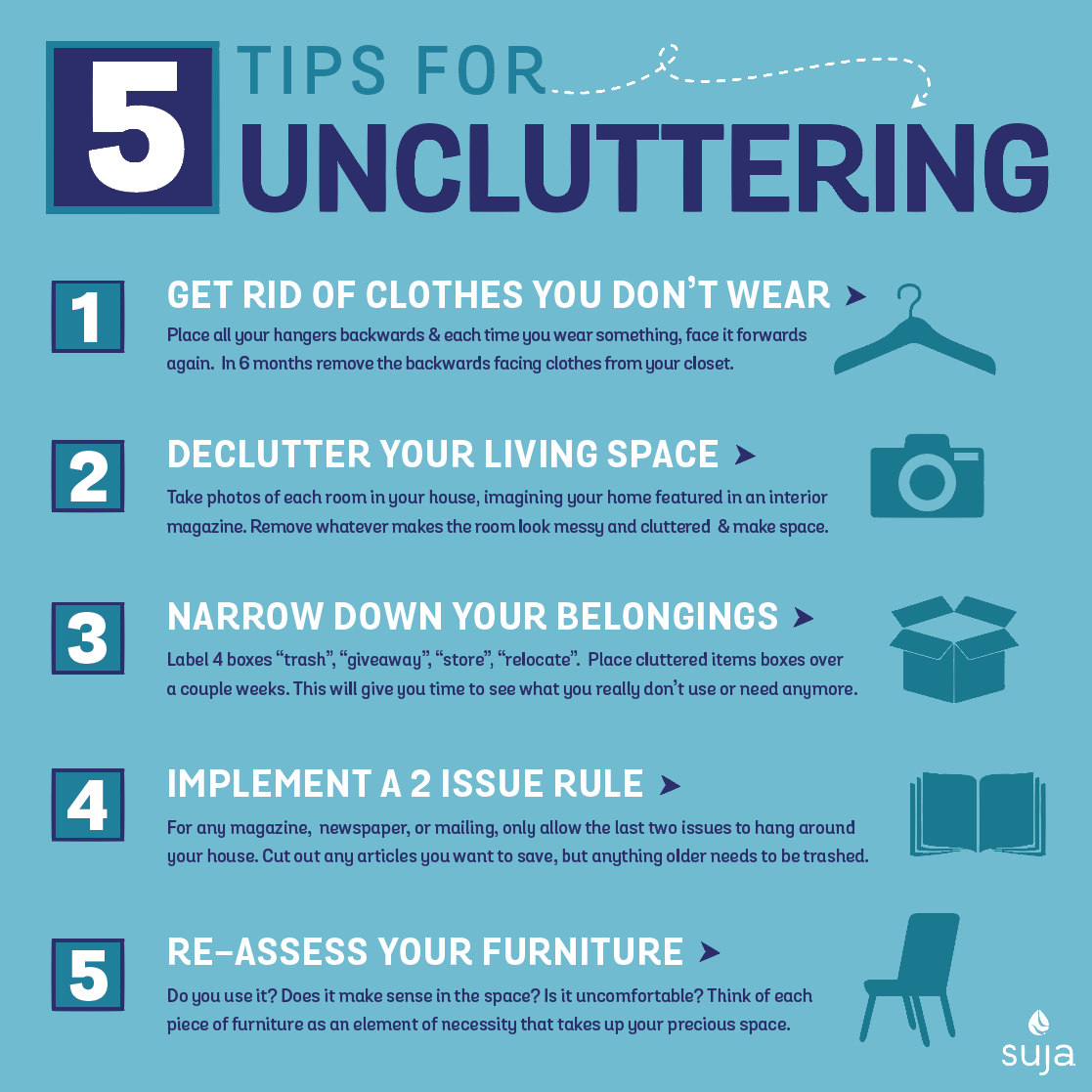 5 tips for uncluttering